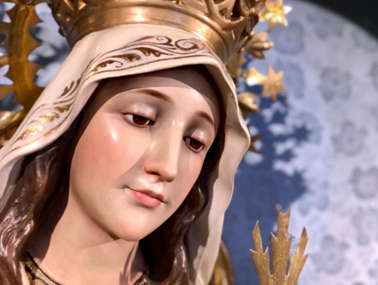 Rostro de la imagen de Nuestra Señora de las Mercedes